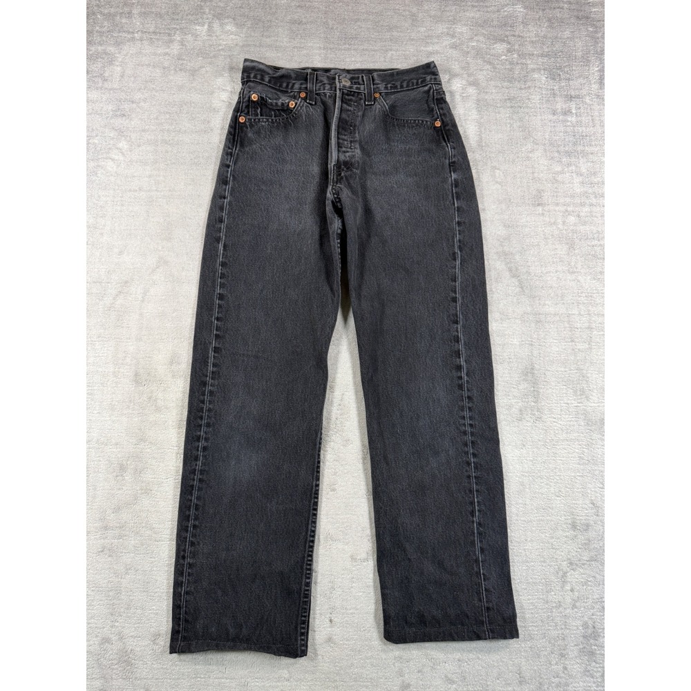 Levis Jeans Women 28x32 Black 501 Vtg 90s Made in USA Straight Leg Button Fly